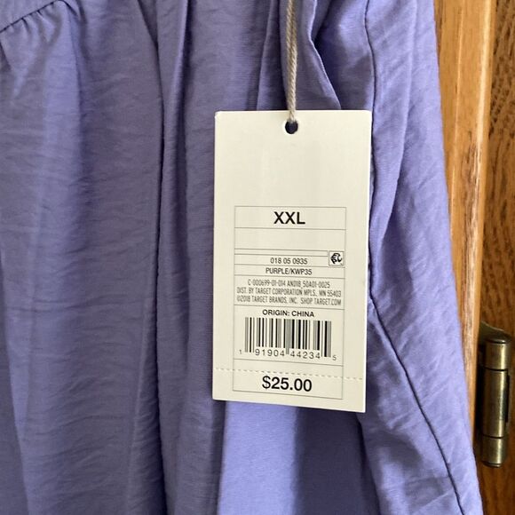 A new day Purple Yoke Front Midi Skirt with slit - Picture 6 of 13